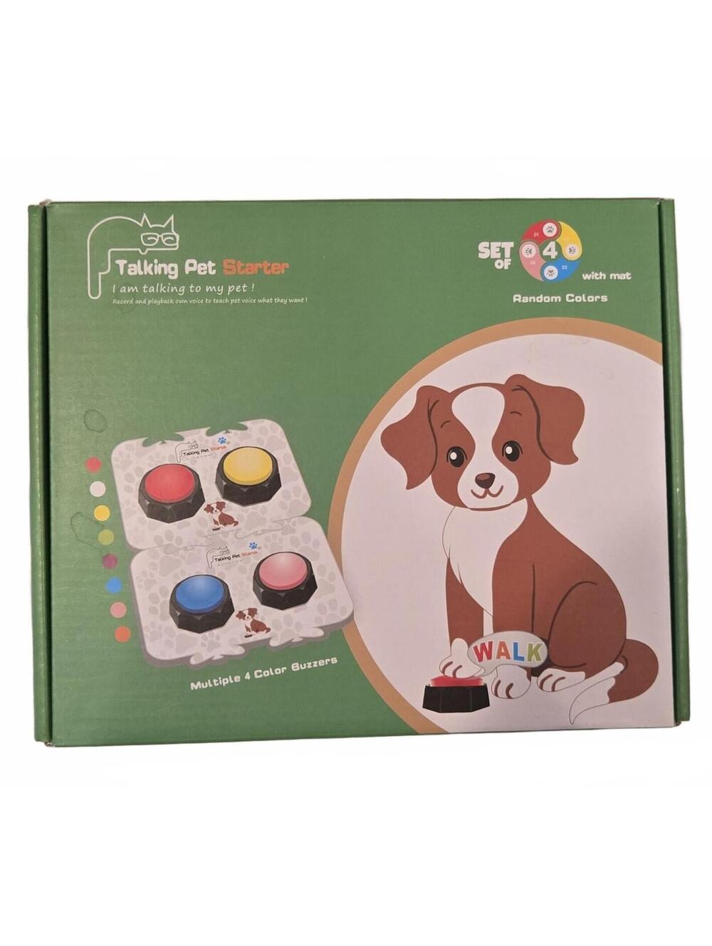 Talking Pet Starter Set – 4 Recordable Buzzers with Activity Mat